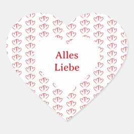 Zwei verbundene Herzen -  Herz-Aufkleber