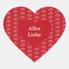 Zwei verbundene Herzen -  Herz-Aufkleber