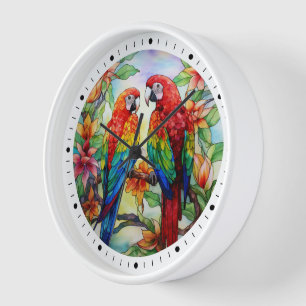Zwei verkettete Glasschloss Uhr