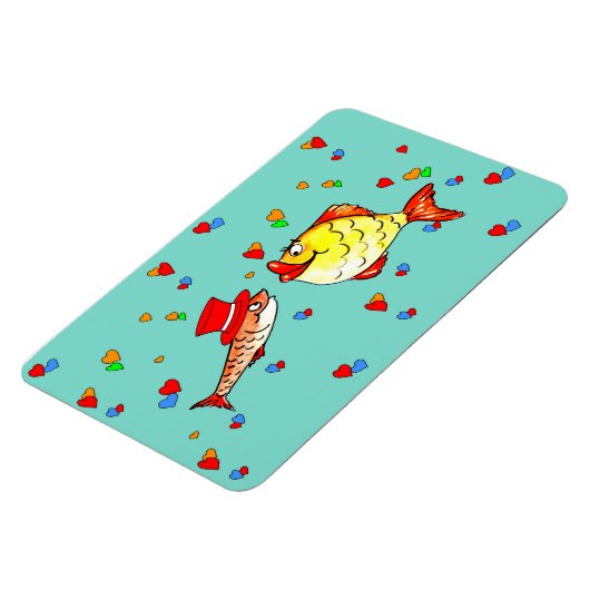 Zwei verliebte Fische Magnet (Linke Seite)