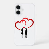 Zwei verliebte iPhone 16 Hülle (Rückseite)