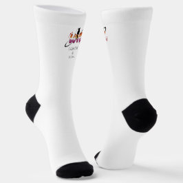 Zwei verliebte Katzen Sonnenuntergang Lesbische Fl Socken