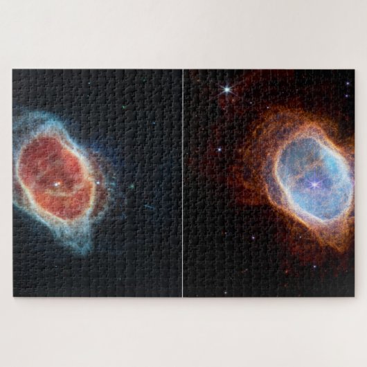 zwei verschiedene Bilder des Ringnebels Puzzle (Horizontal)