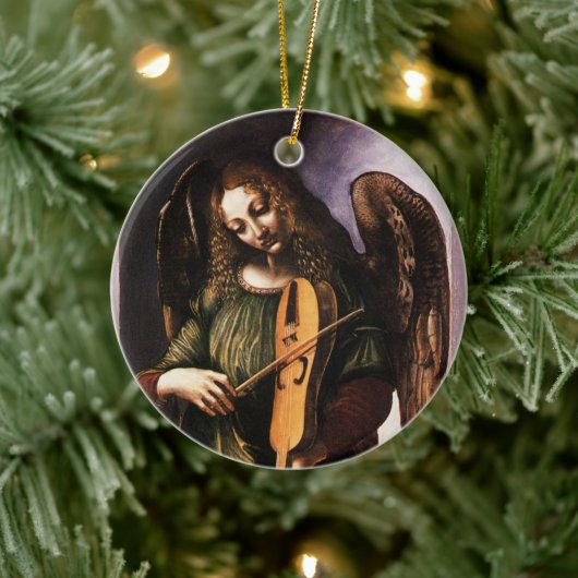 Zwei verschiedene Engel von Leonardo da Vinci Keramik Ornament (Baum)