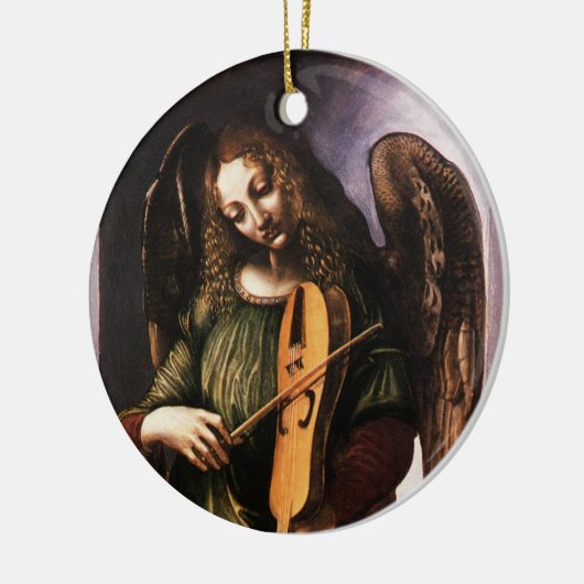Zwei verschiedene Engel von Leonardo da Vinci Keramik Ornament (Links)