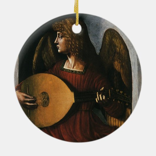 Zwei verschiedene Engel von Leonardo da Vinci Keramik Ornament (Hinten)