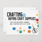 Zwei verschiedene Hobbys Postkarte (Vorne/Hinten)