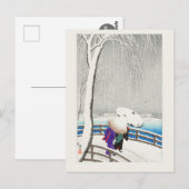 Zwei verschneiten Frauen - Vintag Japanisch Postkarte (Vorne/Hinten)