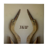 Zwei verwitterte Helden mit Ursprüngen an der Küst Fliese (Vorderseite)