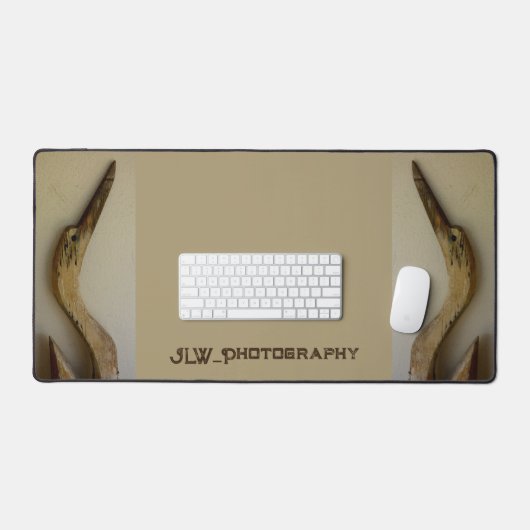 Zwei verwitterte Herons Küstenbeige individuell an Schreibtischunterlage (Tastatur & Maus)