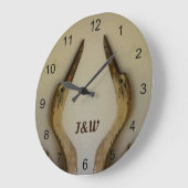 Zwei verwitterte Herons Rustikale Acrylwand an der Große Wanduhr (Winkel)