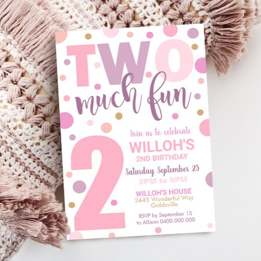 Zwei viel Spaß zum Geburtstag Einladung 2. Geburts