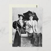 Zwei Viktorianische Frauen, 1898 Postkarte (Vorne/Hinten)