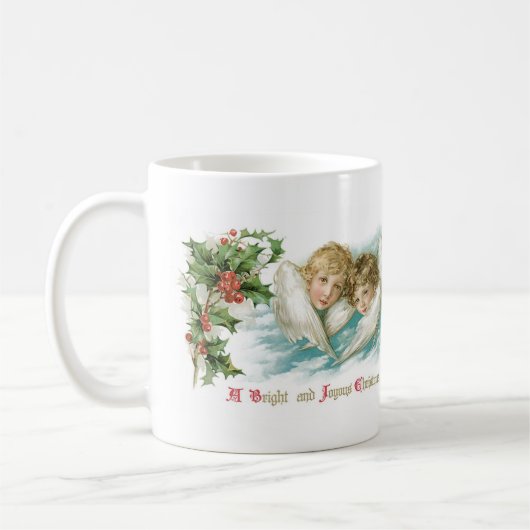 Zwei viktorianische Kinder als Engel Kaffeetasse (Links)