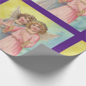 Zwei Vintage Angels Wrapping Paper Geschenkpapier (Ecke)