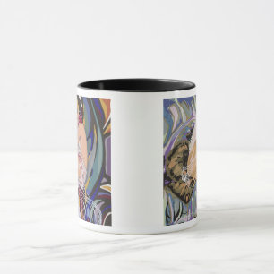 Zwei Vintage Art Deco Frauen von S. Chompre Tasse