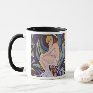 Zwei Vintage Art Deco Frauen von S. Chompre Tasse