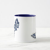 Zwei Vintage blaue Schmetterlinge Tasse (Zentrum)