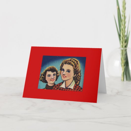 Zwei Vintage Frauen Karte (Vorderseite)