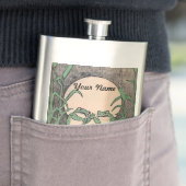 Zwei Vintage Funny Liebe Green Frogs Moon Flachmann (Beispiel)