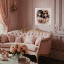 Zwei Vintage Girls-Puppen-Uralte