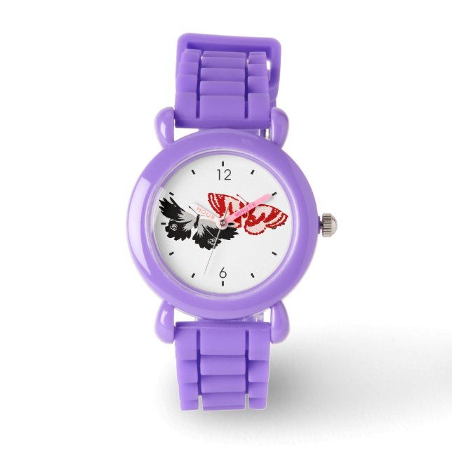 Zwei Vintage Schmetterlinge Armbanduhr (Vorderseite)