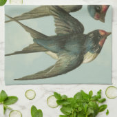 Zwei Vintage Schwalben Küchentuch (Gefaltet)