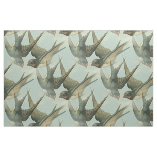 Zwei Vintage Schwalben Stoff (Fat Quarter (45,7 x 55,9 cm))