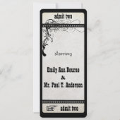 Zwei Vintage Showbill-Hochzeitseinladungen Einladung (Rückseite)