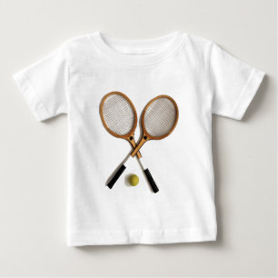 zwei Vintage-Tennisschläger , Sport , Ballsportart Baby T-shirt
