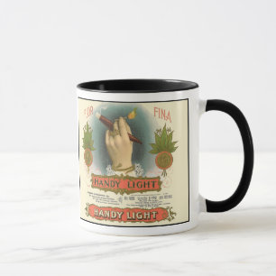 Zwei Vintage Zigarren-Aufkleber nebeneinander Tasse
