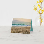 Zwei Vögel am Meer  Karte (Gelbe Blume)