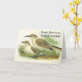 Zwei Vögel auf der Geburtstagskarte Karte (Gelbe Blume)