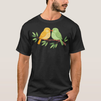 Zwei Vögel auf einem Ast Vogelbeobachter Vogelbeob T-Shirt