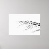 Zwei Vögel auf einem Baum Leinwanddruck (Vorderseite)