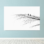 Zwei Vögel auf einem Baum Leinwanddruck (Insitu (Holzboden))