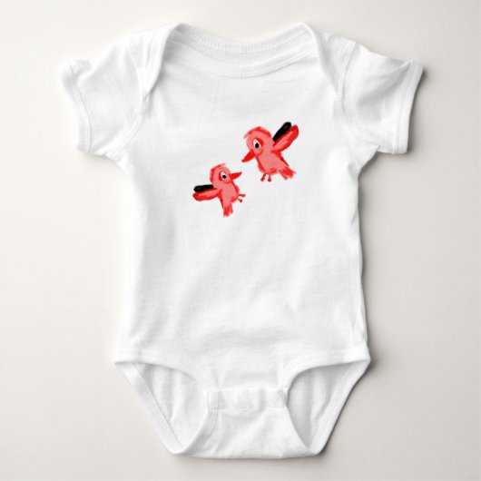 Zwei Vögel Baby Strampler (Vorderseite)