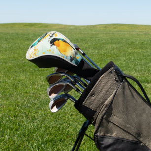 Zwei Vögel, die auf der Baumzweigung sitzen Golf Headcover