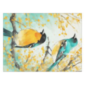 Zwei Vögel, die auf der Baumzweigung sitzen Tischdecke (Vorderseite (Horizontal))