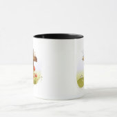 Zwei Vögel, die auf einem Kreuz hocken Tasse (Zentrum)