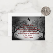 Zwei Vögel fliegen nach Beerdigung Dankeschön Kart Mitteilungskarte (Vorderseite/Rückseite Beispiel)