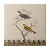 Zwei Vögel Harmonische Keramik Tile Fliese (Vorderseite)