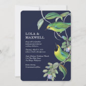 Zwei Vögel Hochzeit Einladung (Vorderseite)