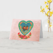 Zwei Vögel im Herzwald Karte (Gelbe Blume)