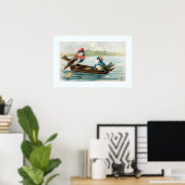 Zwei Vögel in einem Boot Poster (Heimbüro)