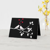 zwei Vogel in Liebe Karte (Gelbe Blume)