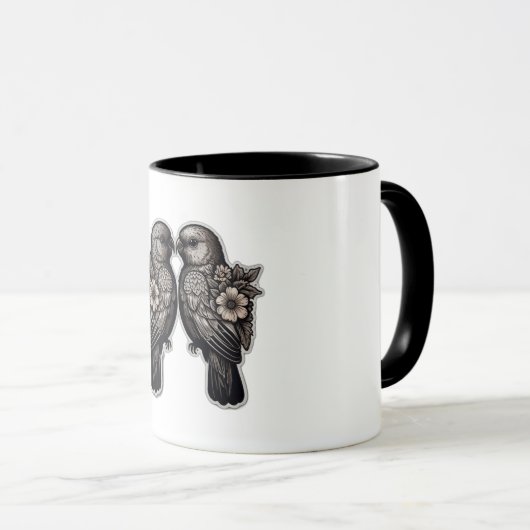 Zwei Vogel Tasse (VorderseiteRechts)