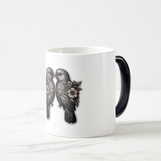 Zwei Vogel Verwandlungstasse (VorderseiteRechts)