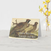 Zwei Vögel, Vintag aussehen Geburtstagskarte Karte (Gelbe Blume)