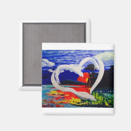 Zwei Vogelkonzepte Magnet (Vorderseite/Rückseite)